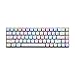 MK14 RGB Backlight Keyboard 68 touches Panneau en métal N-Key Rolling Keyboot Touche flottante Caps-Casquettes 18 Effets de lumière Convient aux périphériques d'ordinateurs ( Color : White )