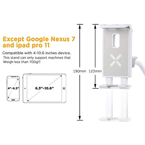 Gooseneck Tablet Holder, EasyAcc Tablet Stand 1M Flexible Arm Clip Tablet Mount for iPad Pro 10.5, iPad Mini 7.9, iPad Air 9.7, Galaxy Tabs, iPhone 12 SE 2020, Galaxy S20 A51 M31, More 4-10.6" Devices - Thumbnail 7