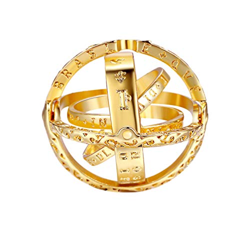 Bague sphère astronomique acier inoxydable anneau pliable homme femme
