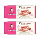 Matilde Vicenzi Vicenzovo Pink Ladyfingers 14.10oz - Italian Strawberry Biscuits, Ladyfingers Cookies for Tiramisu, Kosher Dairy Cookies, Italian Bakery Dessert 7.05 oz (200g), 2Pk