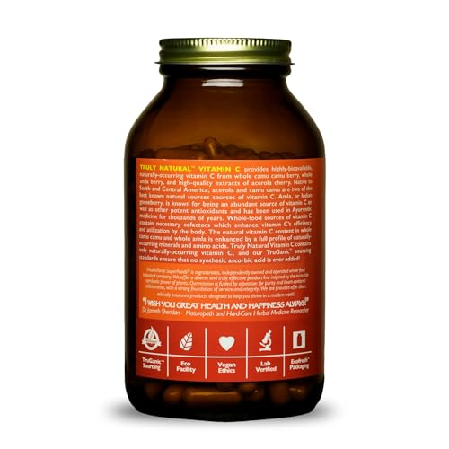 HEALTHFORCE SUPERFOODS Truly Natural Vitamin C - Immune Support Supplement with Camu Camu Berry - Vitamin C Supplement for Immune Health - Vegan, Non-GMO - 240 Vegan Caps, 30 Servings - Image 4