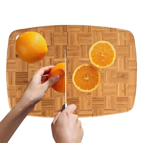 Tablas de cortar de madera para cocina - 23,8x15,5cm Tablas de cortar orgánicas para preparar y servir comidas | Tabla de cortar de madera resistente para carne, embutidos y queso | Bloque de carnicer