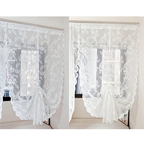 Cenefa de cortina transparente para pasillos y ventanas cortas 8