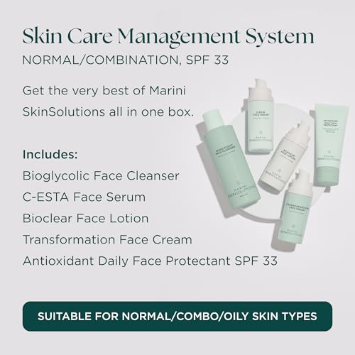 Marini SkinSolutions Skin Care Management System, Normal to Combination Skin with Antioxidant Daily Face Protectant SPF 33 - Cruelty Free - Made in the USA - Image 3