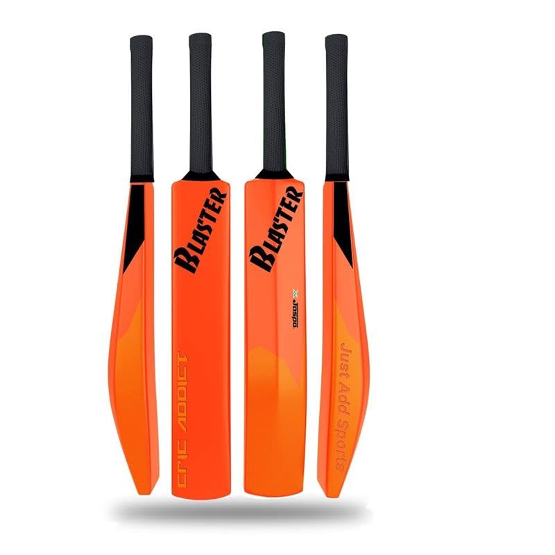 Jaspo Cric Addict Blaster Plastic Cricket Bat Size 5 for Kids,Juniors,Youth,Children (Bat Height-30 Inches) (Orange, Plastic Bat Size-5)