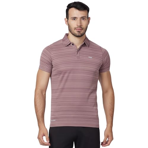 Image of berge' Mens Polyester Dry Fit Collar Wave Stripe Polo Tshirts for Men, Quick Drying & Breathable Fabric, Gym Wear & Workout Tees|Collar Tshirt for Men|Slim Fit Half Sleeve Tshirt|Polo Neck Tshirts