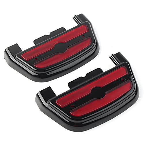 Repose-pieds arrière moto noir avec LED pour Dyna FXD et FLST Harley 1986-2017