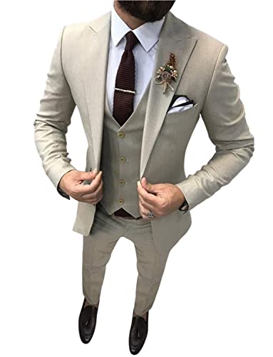Costume trois pièces pour hommes Ulnomio veste pantalon gilet mariage chic