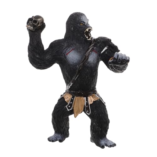 YARNOW Figura De Gorila Mimoso Animales De La Selva Figuras De Animales Escultura De Gorila Estatua De Gorila Etiquetas Simios Juguete Figurilla Marrón Claro De Polivinilo