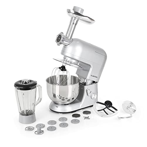 Klarstein Batidora Amasadora con Bol 5L para Hornear, Robot Cocina, Amasadora Reposteria 2000W,...