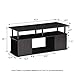 Furinno JAYA TV Stand for TVs up to 50 Inch with Open Storage, Blackwood