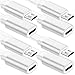 Sumind 4 Pack 10 ft/ 3 m Micro USB Extension Cable Male to Female Extender Cord Compatible with Zmodo Wireless Security Camera Flat Power Cable, Cable Clips Included (White)