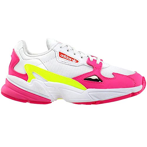 Adidas Women's Originals Falcon Shock Pink/Solar Yellow/Raw White Nylon Casual Shoes 8.5 M US - Image 4