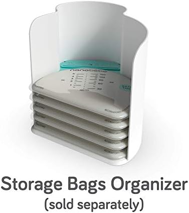 Nanobebe 50 Breastmilk Storage Bags - Cools & Thaws Evenly 2X Faster, to Protect nutrients Refill Pack, Breastfeeding Supplies, Save Space & Track Pumping Breastmilk Bags for Freezer or Fridge