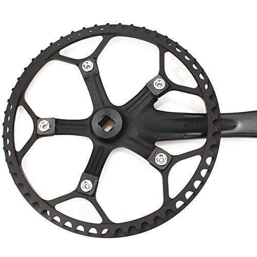Cysky Single Speed Crankset Mtb Crankset 56T 170Mm Crank Arm 130 Bcd Mountain Bike Crankset Ixf Crankset For Single Speed Bike, Road Bicycle, Fixed Gear, Fixie, Dahon (Square Taper, Black) #TOP6