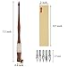 Yoption Wood Calligraphy Oblique Dip Pen Holder Set, Removable Nib Pen Handle Stand with 5 Flat Nibs Kit