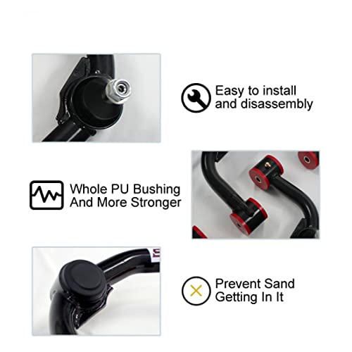 2Pcs Front Upper Control Arms, Tubular Suspension 2"-4" Lift Pu Bushing Kit And Ball Joint Copper Zerk Compatible With 2004-2020 Ford F150 4X4 2Wd (Pair) #TOP6