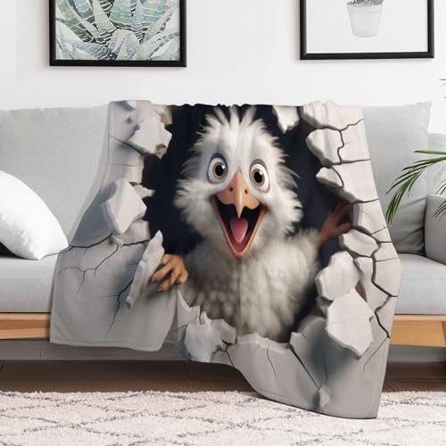 Couverture oiseau en flanelle 180x200 cm pour canapé et lit