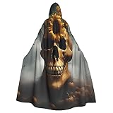 DURAGS Hawaii Flower 1 - Capa de disfraz unisex para cosplay, una capa de vampiro versátil para Halloween y eventos de juego de rol, Calavera de girasol para Halloween 1, talla única
