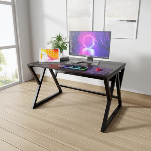 Image of Riyan Luxiwood Daffodil Computer Table in Engineered Wood with Flat Surface, Multi-Usage Laptop Desk & Home Office, Desk Sturdy Gaming Table (Brown, Small)