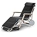 Produktbild Schwerelosigkeit-Stuhl Lounge Recliner mit eckigen Beinen & Abnehmbare atmungsaktive Kissen & Kopfstütze Unterstützung faltbare einstellbare tragbare Büro Patio Beach Pool Side Sports Camping,Black