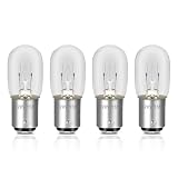 Gfdoso 4 Pcs 15W 120V Sewing Machine Light Bulb - Incandescent Bulb Compatible with Kennmore and More Sewing Machine Replacement Bulbs 15 W with Push-in Base（White New