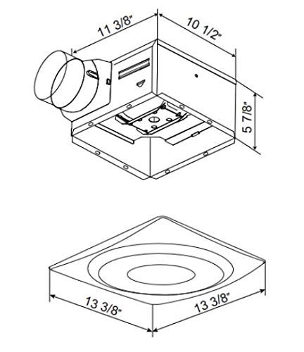 Ventilador de baño Aero Pure AP90-SL W Slim Fit con luz LED de 10 W y 3000 K, acabado blanco miniatura 4