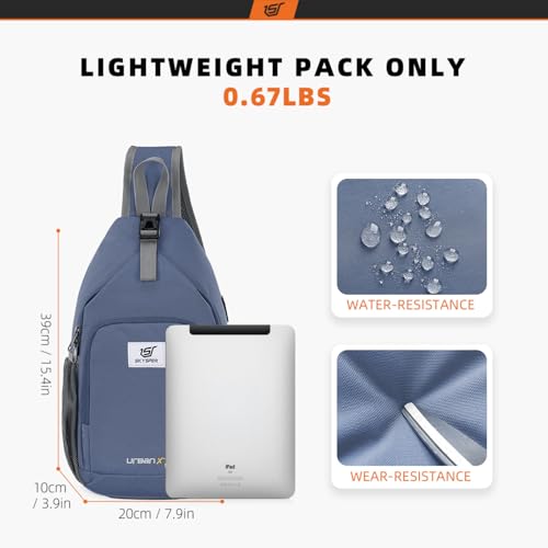 Image of SKYSPER Sling Bag RFID Crossbody Sling Backpack Cross Body Shoulder Bag Travel Hiking Daypack for Women Men(Periwinkle)
