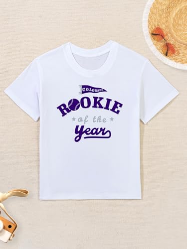 Rookie of The Year Kids Apparel for Baseball City T-Shirt Fan Short Sleeve Kid Shirts Gifts Ships Next Day, Printed in USA2