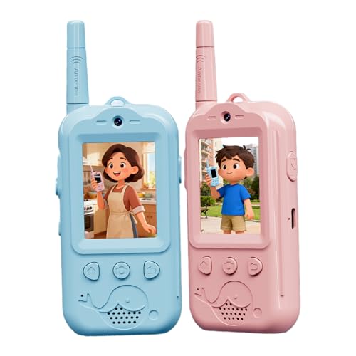 Walkie Talkie para Niños - Par De Videoporteros De De 23 Mm | Buscapersonas por Vídeo para Niños con Pantalla De 2,0 Pulgadas, Comunicación En Tiempo Real, 500 M | Dispositivo Inalámbrico INT