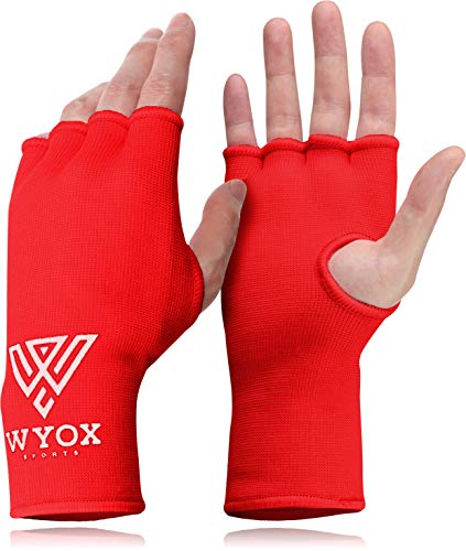 Wyox Boxing Hand Wraps Mma Gloves Men Women Punching Mitts Boxing Wraps Boxing Gear Kickboxing Wraps Compression (S/M (17-21Cm), Red) #TOP1