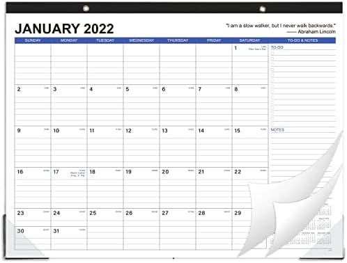 Calendar 12 Com 2022 2022 Desk Calendar - 12 Months Large Monthly Desk Calendar, January 2022 -  December 2022, 17" X 22", Desk Pad, Large Ruled Blocks, To-Do List & Notes,  Best Desk Calendar For Organizing : Amazon.sg: Office Products