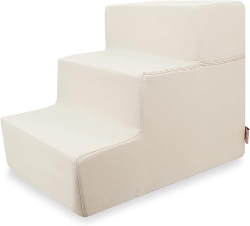 Miniatura 41 de Best Pet Supplies - Escalera de espuma plegable y portátil para mascotas, equilibrada y segura, base antideslizante, para sillón, sofá y cama alta,