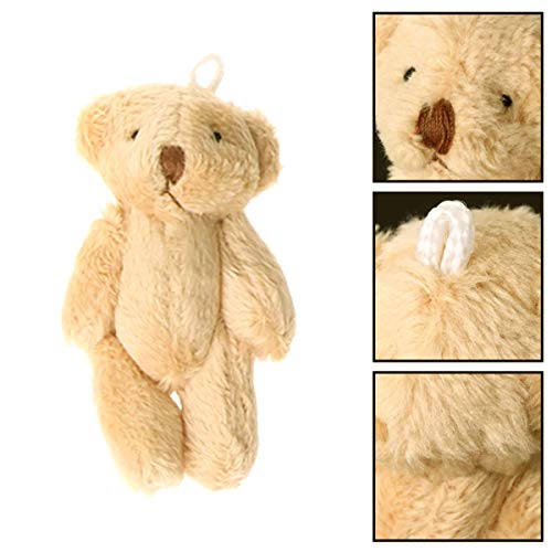 Kudes 12Pcs 6Cm Mini Joint Teddy Bears, Stuffed Animal Plush Toys For Birthday, Wedding Decor, Party Favors, Diy Accessory (12 Pcs Bear) #TOP1
