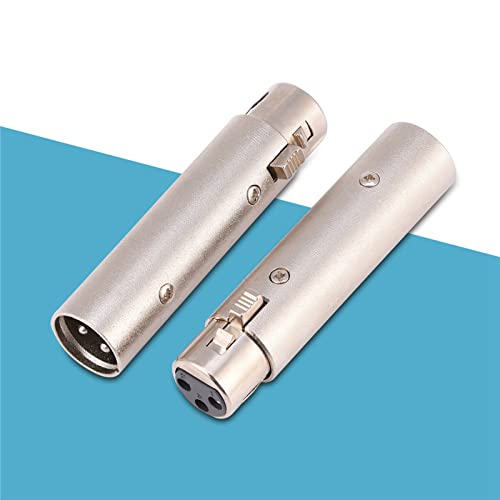 Adaptador XLR Macho a Hembra 3 Pines x2 miniatura 5