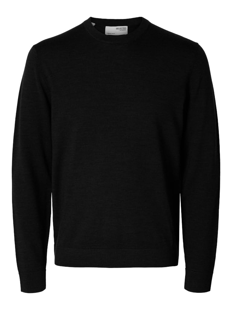 Selected Homme Pullover mit Rundhalsausschnitt – Merinowolle