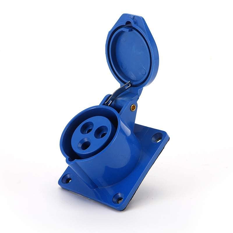 IEC60309 Waterproof CEE Industrial Connector Socket 3Pin 16A 250V 2P+E IP44 (Type-6