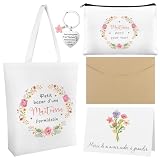 HAOWANWW Set 4 Pièces Cadeau Pour Maitresse Institutrice Sac en Coton...