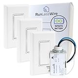 RunLessWire - The Original Self-Powered (NO Batteries) Wireless Light Switch & Receiver Kit No WiFi