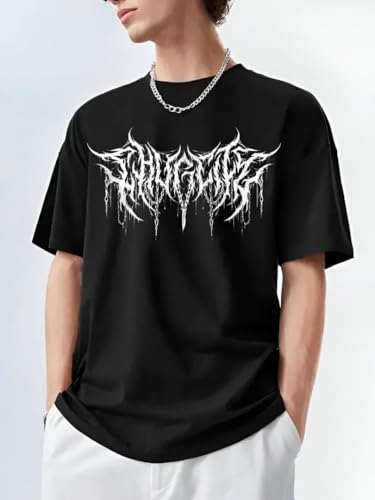 Image of Men Graphic Print Oversized T-Shirt | T Shirt for Men | Premium Cotton Half Sleeve Casual Streetwear Tee