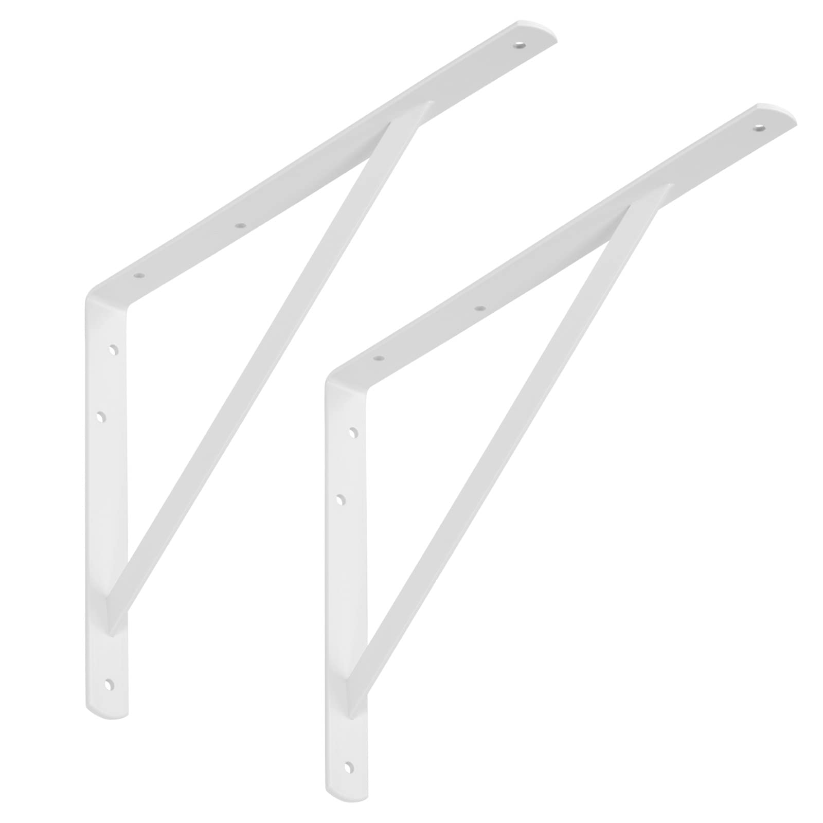 Console d'étagère blanche 400x275mm SOTECH avec barre de stabilisation (Lot de 10)