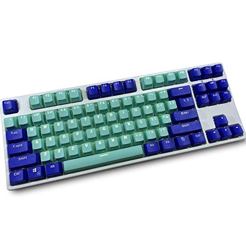 Keycaps 87 tasti PBT Copritasti Tastiera meccanica Doppio retroilluminato Parola trasparente da gioco per layout USA per Cherry MX vendi solo copritasti