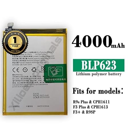 Image of BLP623 Battery for Oppo R9s Plus F3 Battery with 1 Year Warranty**** (R49)