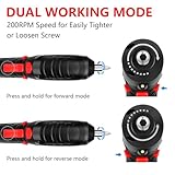 JENABOM Electric Screwdriver Cordless, 47 in 1 Upgrade Portable Cordless Driver, 3.6V Rechargeable 3.5N·m Screwdriver Kit, Dual Position Handle with LED Light for Home Improvement DIY Project - Image 4