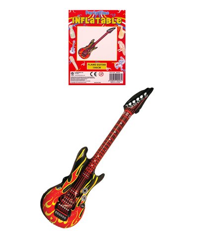 10 Large inflatable guitars.FLAME,ROCK STAR,106CM.discos,partys,
