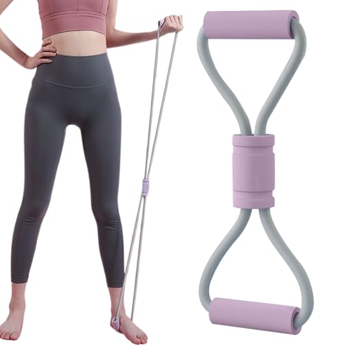 TYUKXJH Bandas de resistencia para mujer | Figura 8 bandas elásticas para ejercicio con asas | Equipo de ejercicio antideslizante para brazo, pecho, hombro, espalda, entrenamiento en casa, gimnasio