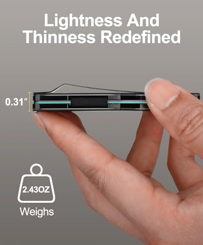 ONLOOKER Wallet for Men, Slim Tactical Wallet - Minimalist Aesthetics, Holds up to 15 Cards, RFID Safe, Blocks Chip Readers, Aluminum Wallet with Money Clip2