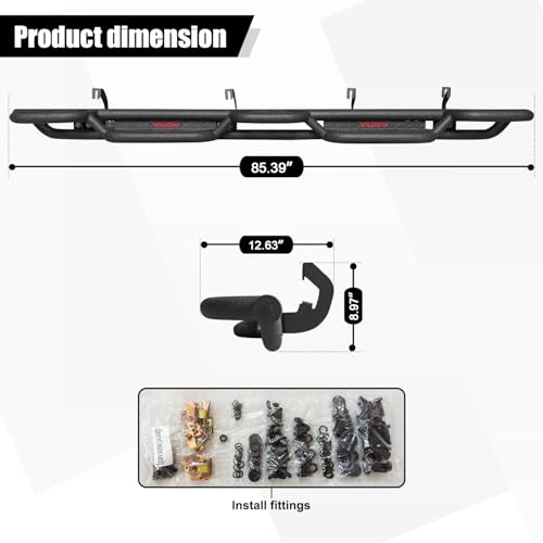 Estribos laterales compatibles con Chevy Silverado y GMC Sierra miniatura 7