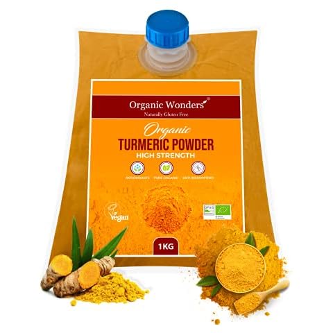 Organic Turmeric Powder (1kg) | 200+ Servings | High Strength | Premium Curcumin | Golden Superfood | Anti-Inflammatory & Antioxidants I 100% Pure & Natural by Organic Wonders® Cover