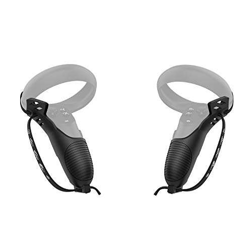 AMVR [Pro Version] Touch Controller Grip Cover for Oculus Quest or Rift S Anti-Throw Handle Protective Sleeve Accessories with Adjustable Wrist Knuckle Strap (B)